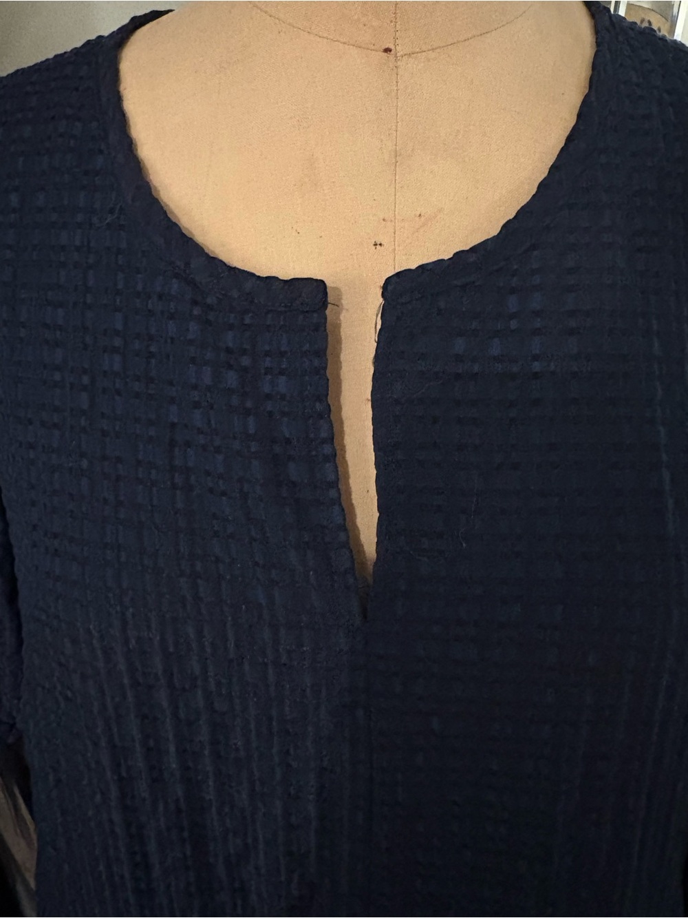 crown & ivy Navy Textured Tiered Maxi Dress - Picture 2 of 6